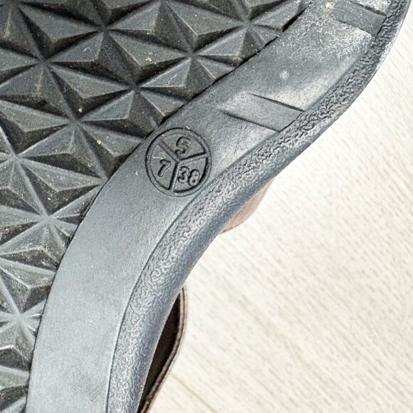 Vintage Leather Mary Jane Sandals Dark Brown Boho Coastal Grandma Casual Size 7 - Picture 6 of 9